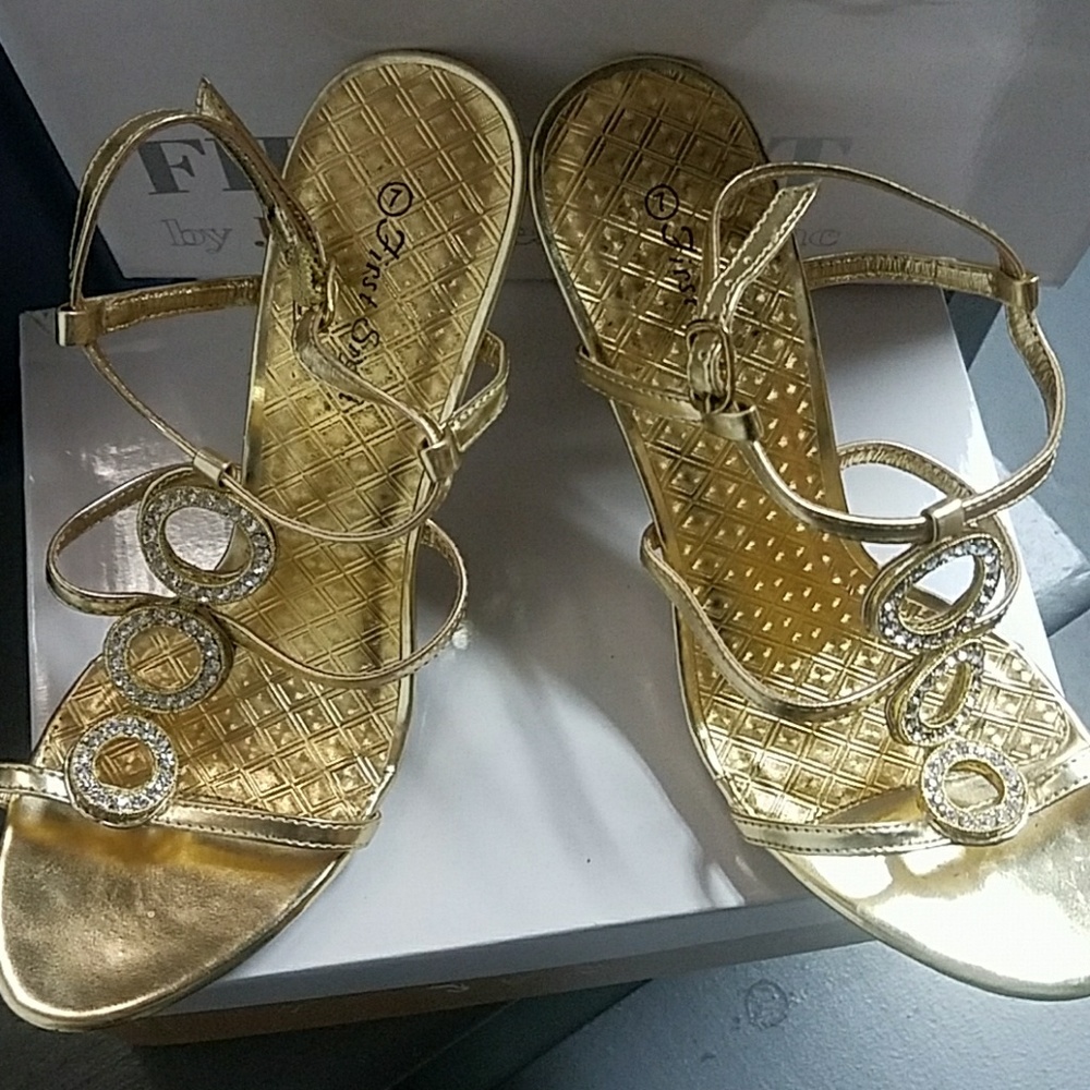 Gold 4 inch heel sexy sandals